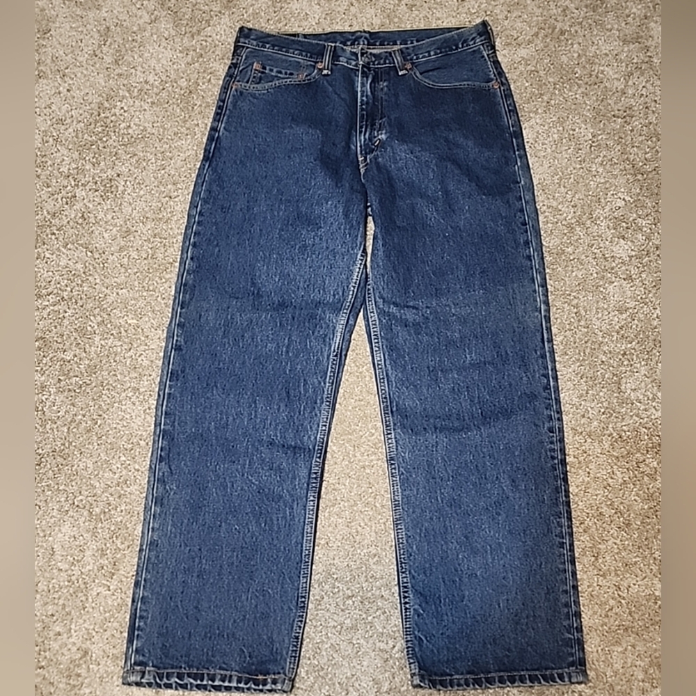 Levis 550 Jeans Mens 34x30 Blue Cotton Denim Fit Work Everyday 2015